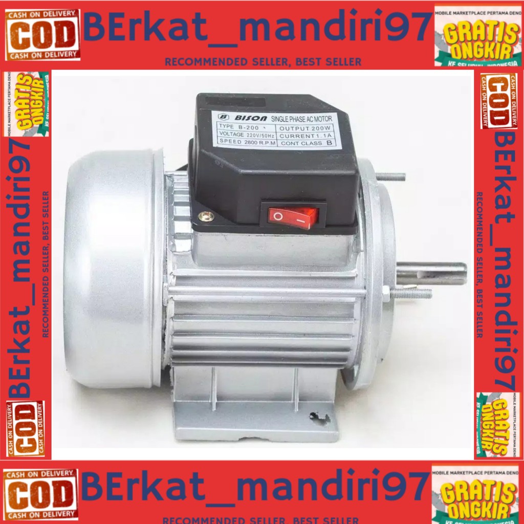 Jual DINAMO MOTOR MESIN PARUTAN Portable Elektrik (BISON B-200 ...