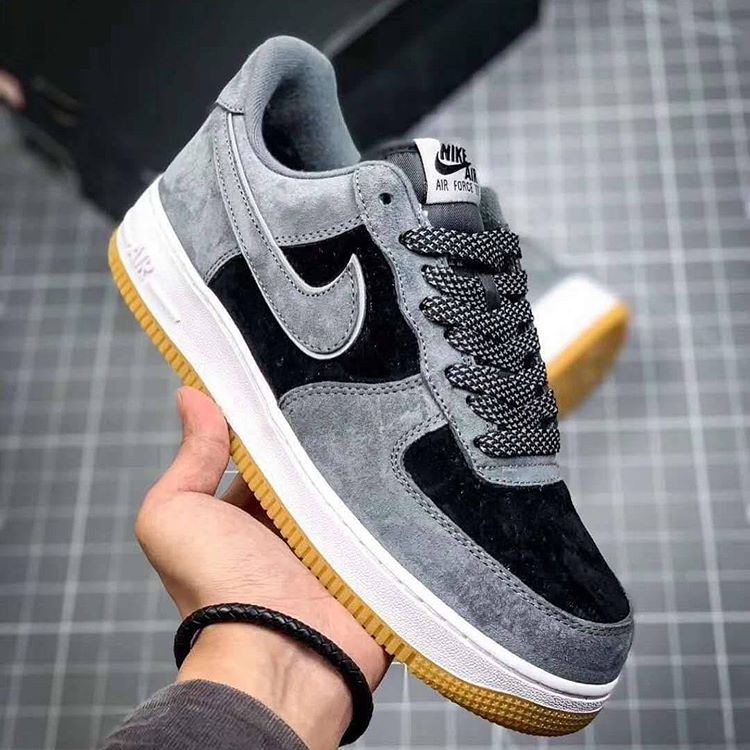 Nike air force 1 dark grey suede best sale