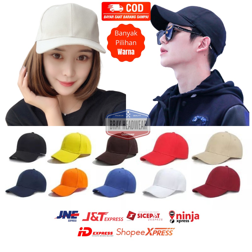 Jual Topi Pria Baseball Polos Wanita Unisex Polocaps Premium Termurah Warna Komplit Shopee