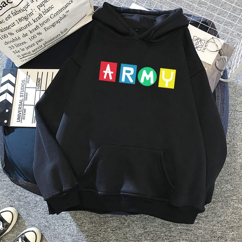 Jual Jumper hoodie BTS ARMY BLOCK || BTS ARMY BLOCK Sweater Hoodie ...