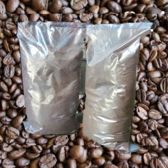 Jual Kopi Bubuk Hitam Robusta Asli 100 Murni Lampung 1 Kg Tanpa