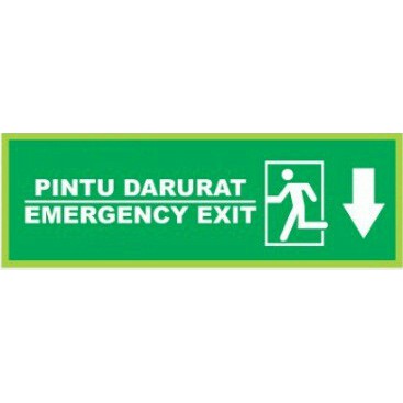 Jual Sticker Safety Glow In The Dark X Cm Petunjuk Arah Pintu