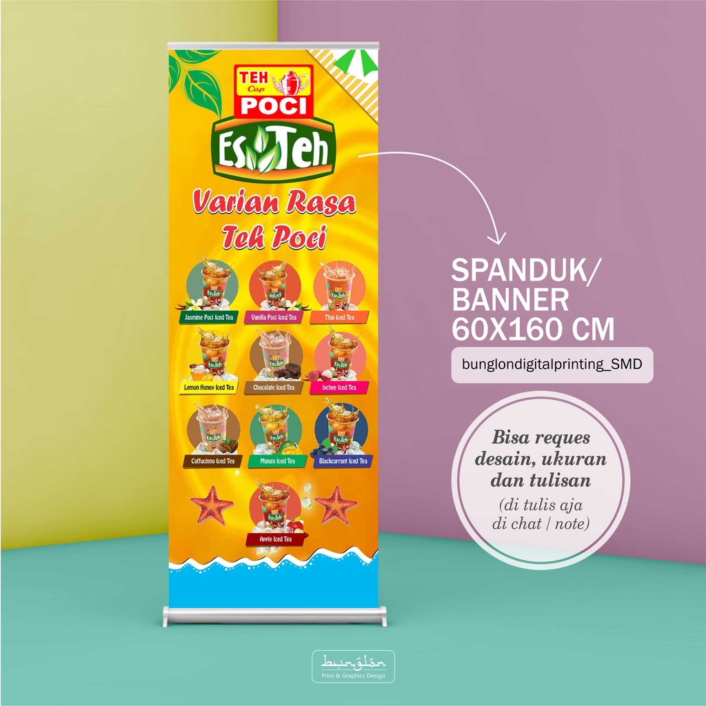 Jual Spanduk Banner Varian Rasa Teh Poccii | Shopee Indonesia
