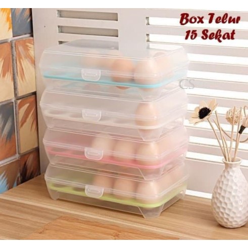 Jual BOX TELUR 15 Lubang Sekat - Egg Box Container | Shopee Indonesia