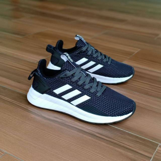 Jual SEPATU SNEAKERS ADIDAS QUESTAR RIDE BLACK MESH ORIGINAL KETS TALI SPORT CASUAL MURAH Shopee Indonesia