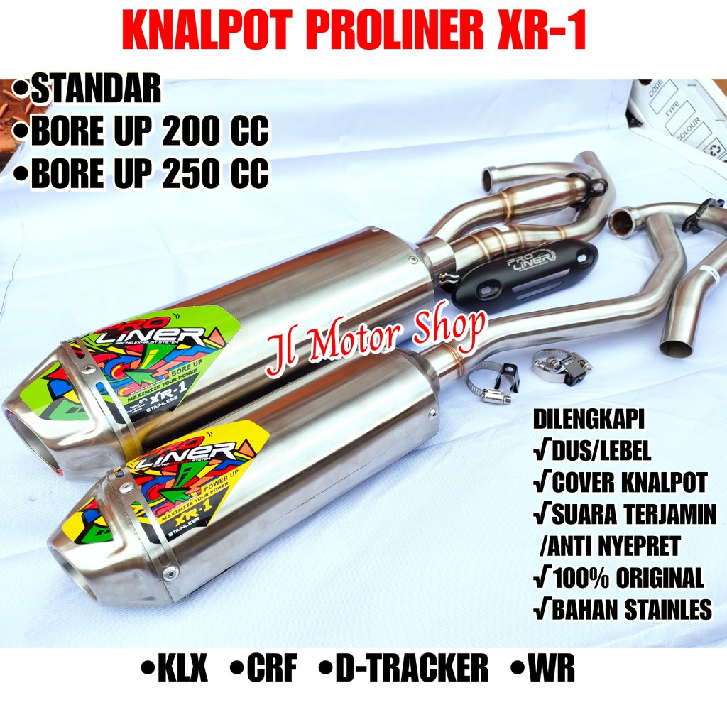 Jual Knalpot Pro Liner Proliner Xr Xr Bore Up Klx Dtracker Crf Crf L Wr Wr