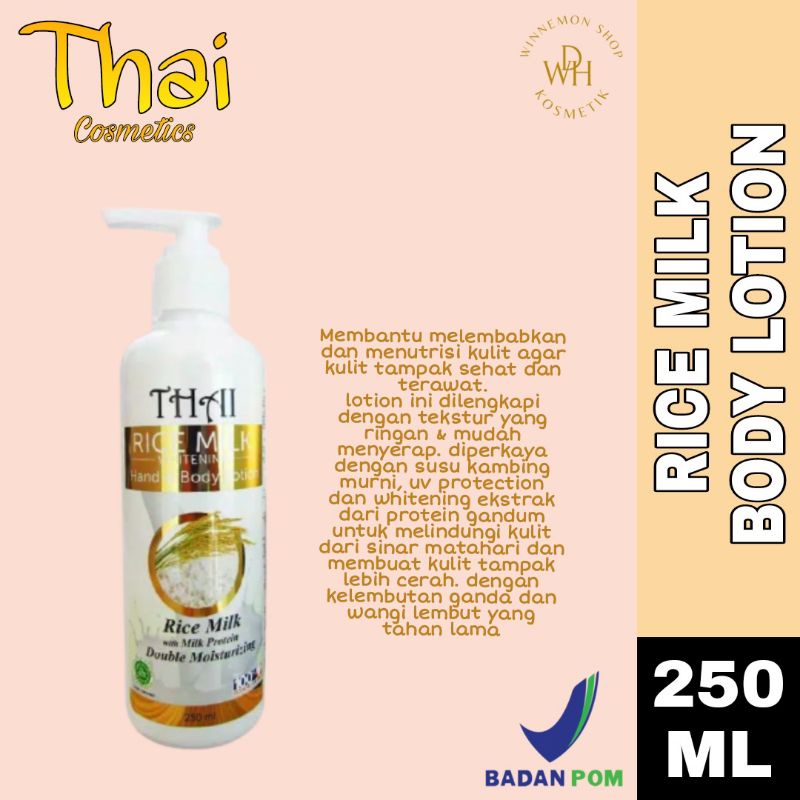 Jual WS 060 THAI RICE MILK Whitening Hand & Body Lotion Shopee