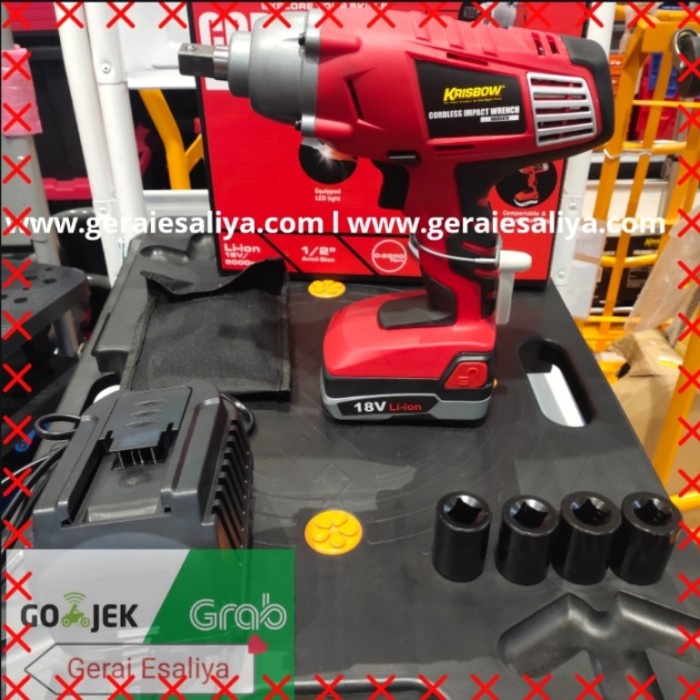 Jual Krisbow Mesin Impact Wrench Cordless Sq Inc V Li Shopee Indonesia