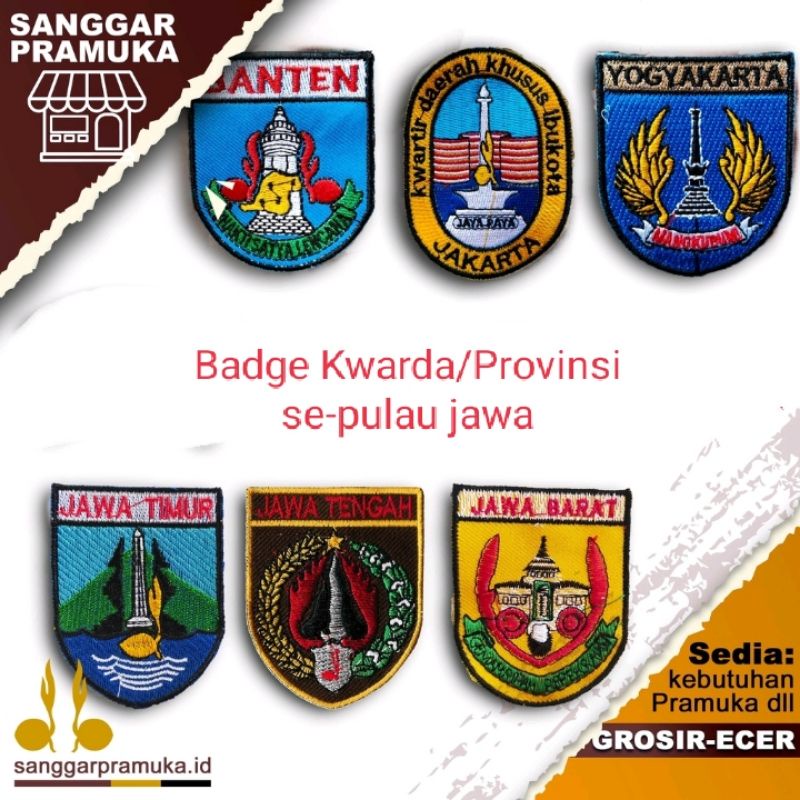 Jual Badge Kwarda Provinsi Dan Kwarcab Pramuka - Jawa DIY DKI Banten ...