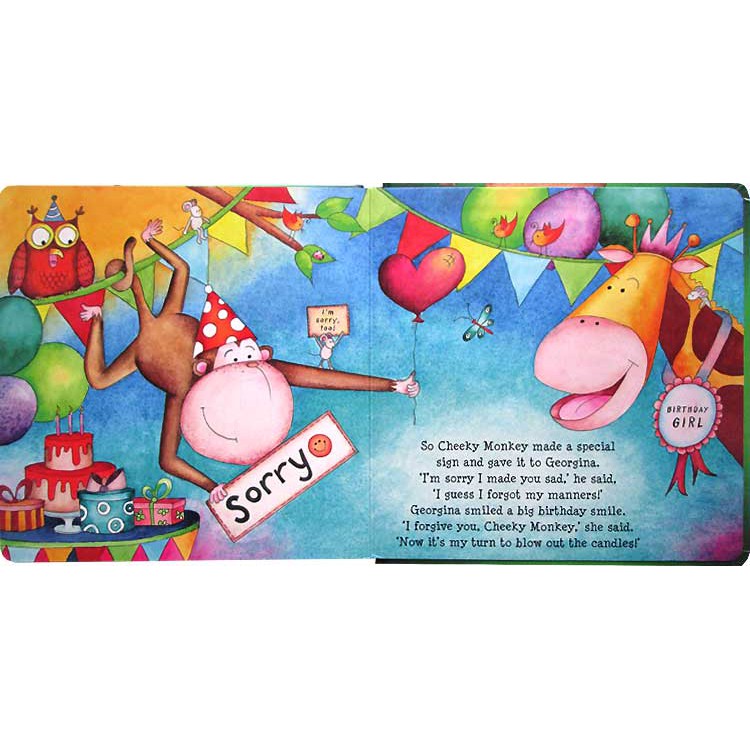 Jual Cheeky Monkey Manners SORRY Board Book - Family Area | Shopee ...