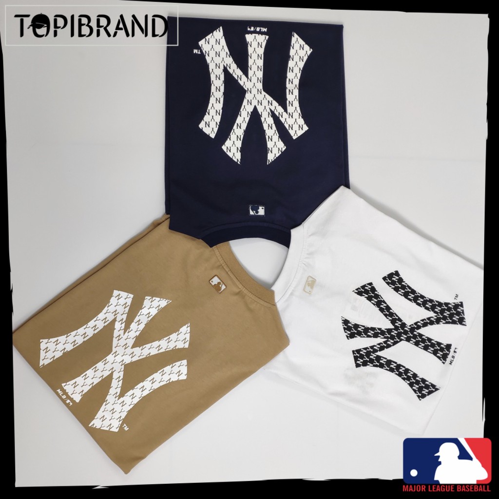 Jual BAJU TSHIRT MLB KOREA, NY NEW YORK YANKEES MONOGRAM BIG LOGO