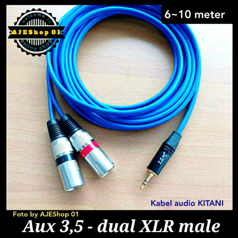 Jual Kabel Aux Mm To Dual Xlr Male Kabel Kitani Sampai Meter