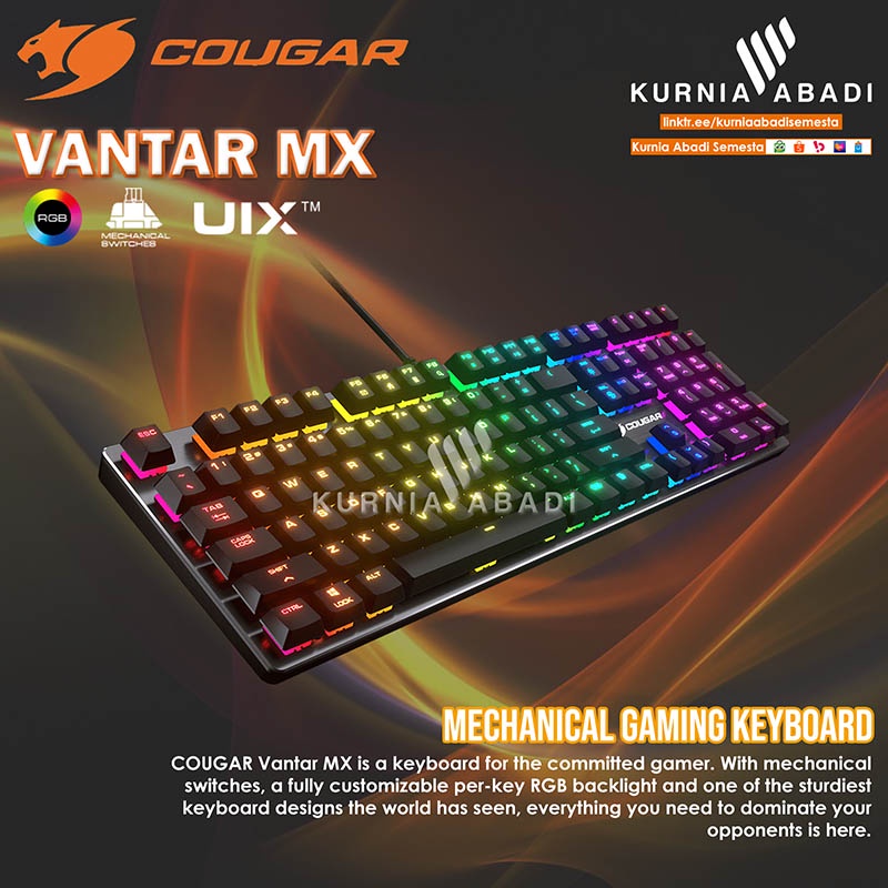 Jual COUGAR GAMING KEYBOARD VANTAR MX Mechanical Gaming Keyboard ...