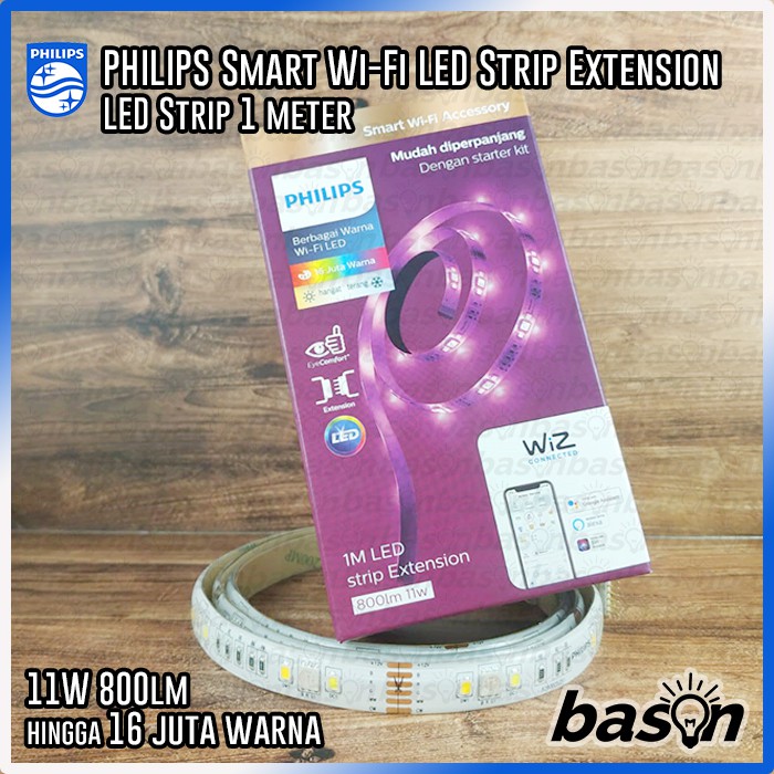 Jual Philips Smart Wifi Led Strip Rgb Extension 1m 11w Wiz Connected Shopee Indonesia 