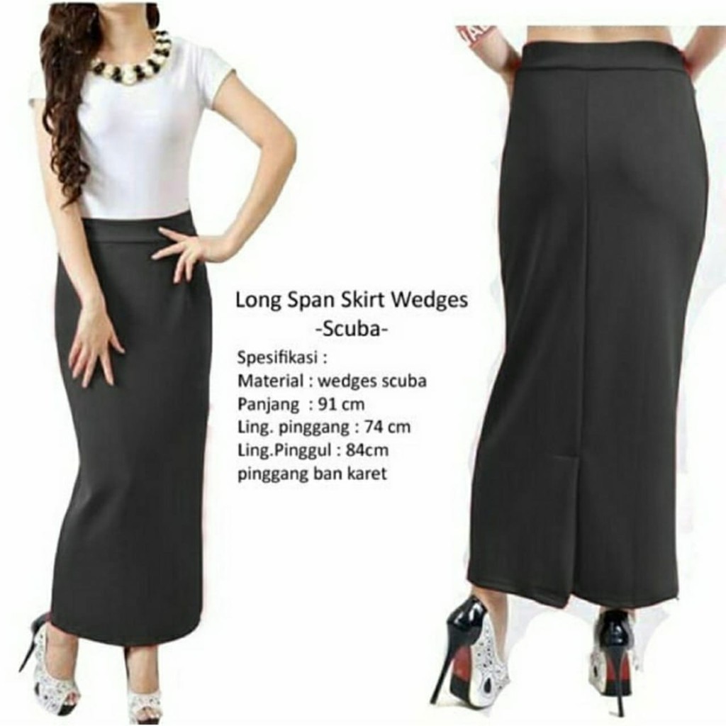 Jual Rok Span Scuba Panjang / Rok Span Scuba / Rok Span Panjang / Rok ...