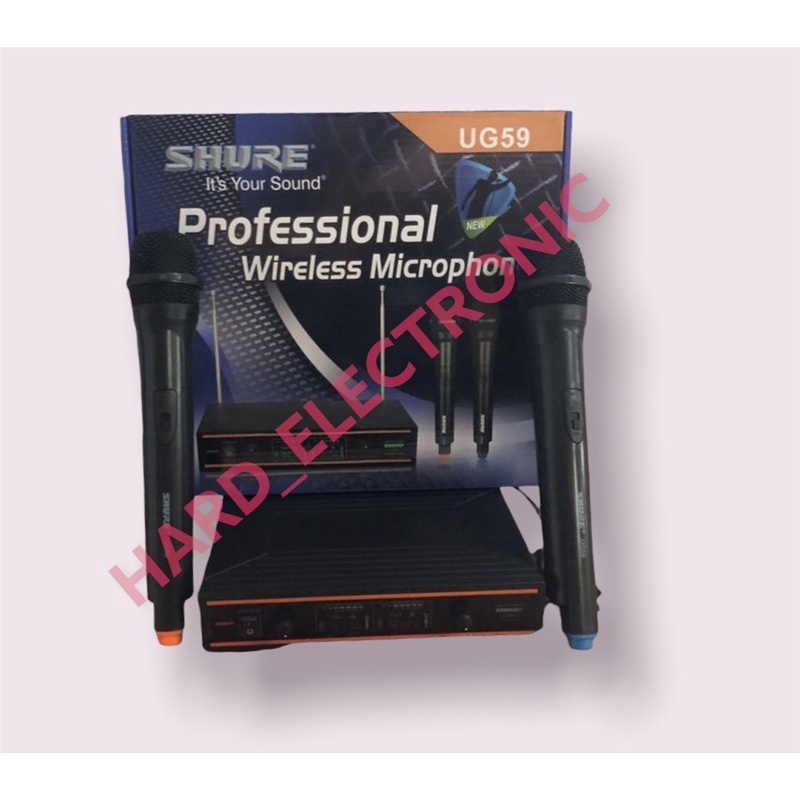 Jual Mic Wireless Shure UG 59 / UG-59 / UG59 Dual Handheld | Shopee ...