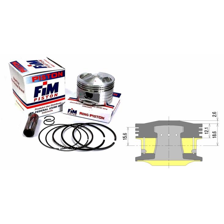 Jual PISTON KIT FIM52 FIM 52 VARIO 130, BEAT, SCOOPY, SPACY | Shopee ...