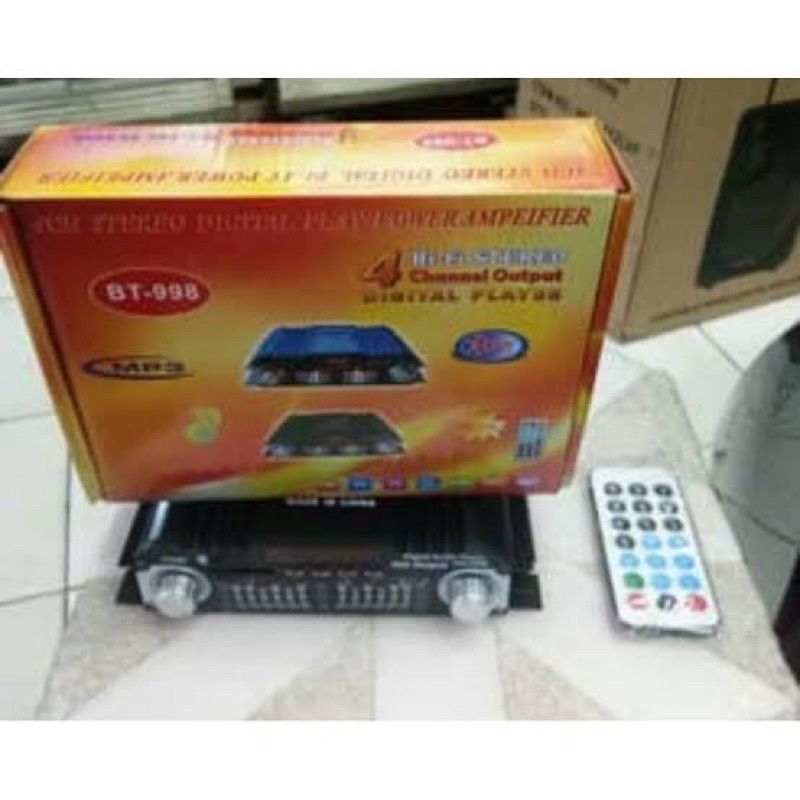Jual POWER AMPLIFIER MOBIL 4 CHANNEL TELI BT-998 BLUETOOTH AC DC USB ...