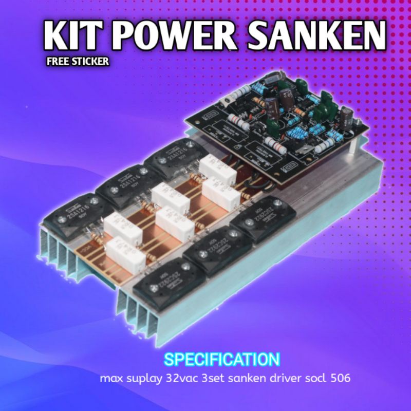 Jual KIT POWER AMPLIFIER SOCL 506 PLUS FINAL 3set sanken | Shopee Indonesia