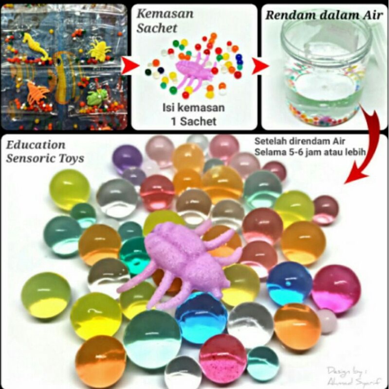 Jual Mainan Bola Rendaman Waterbeads Hydrogel dan Animal Grow | Shopee ...
