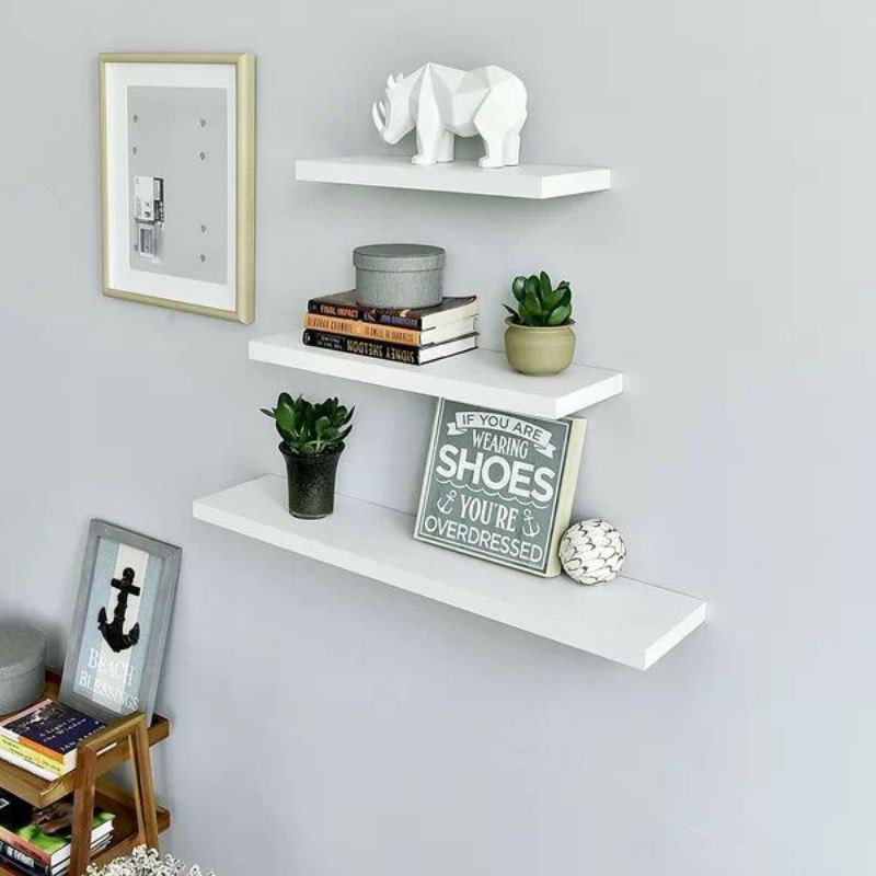 Jual Rak Dinding Floating Shelf 1 set 3 pcs | Shopee Indonesia