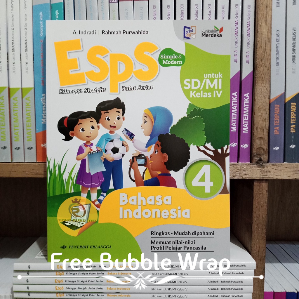 Jual Buku ESPS Bahasa Indonesia Kelas 4 SD Kurikulum Merdeka Erlangga ...