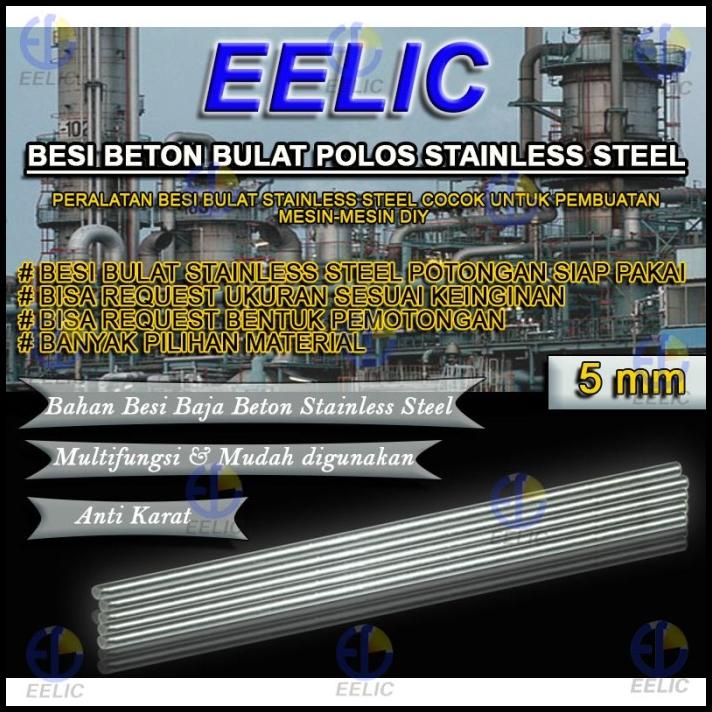 Jual Eelic Beb-D5Stainless Besi Beton Bulat Polos Stainless Steel 5Mm ...