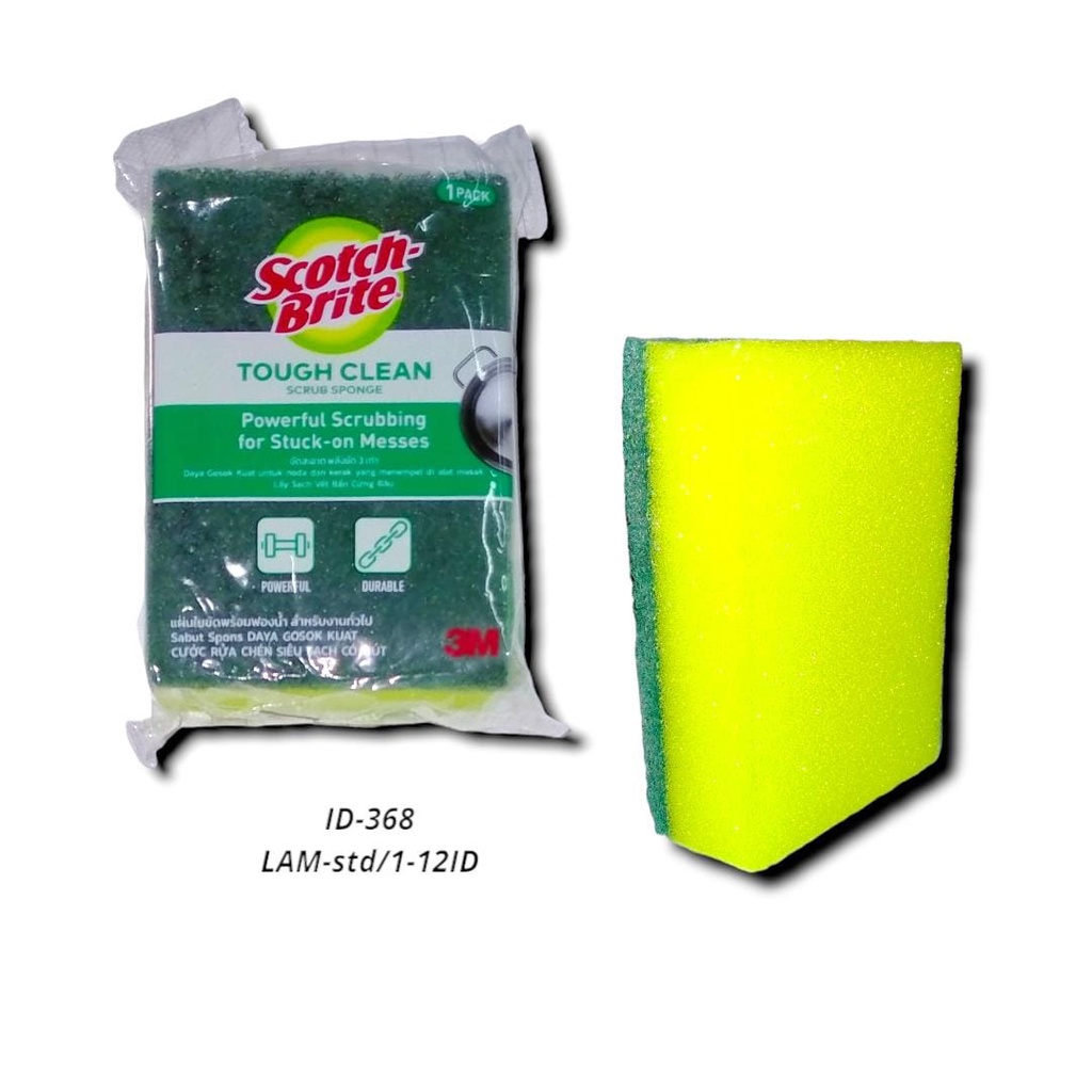 Jual SPONS SCRUB SABUT CUCI PIRING SCOTCH BRITE SCRUB TOUGH CLEAN DAYA ...