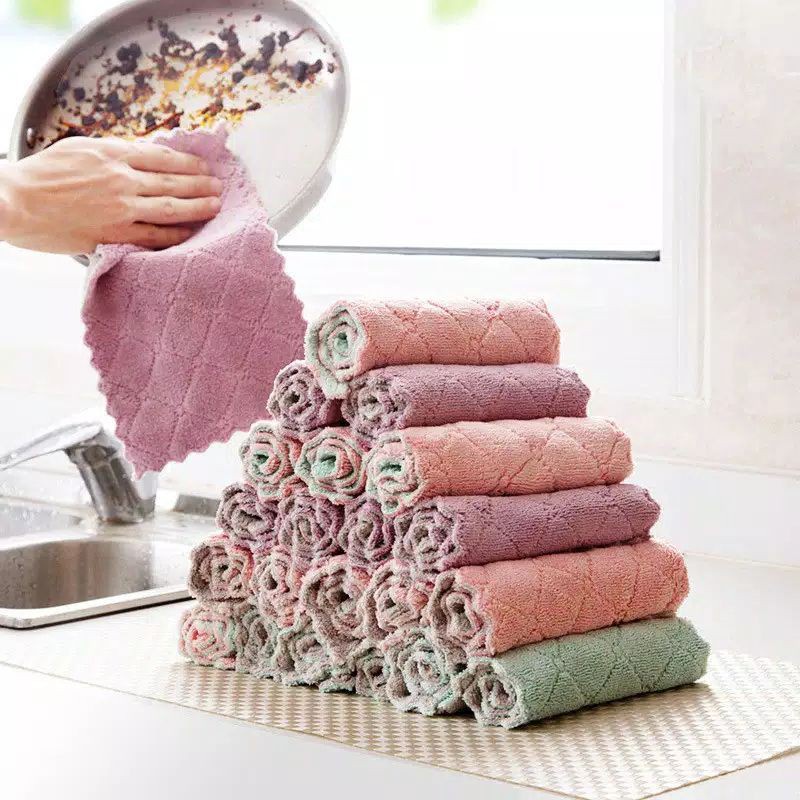 Jual Kain Lap Dapur Anti Minyak Microfiber Serbaguna Shopee Indonesia
