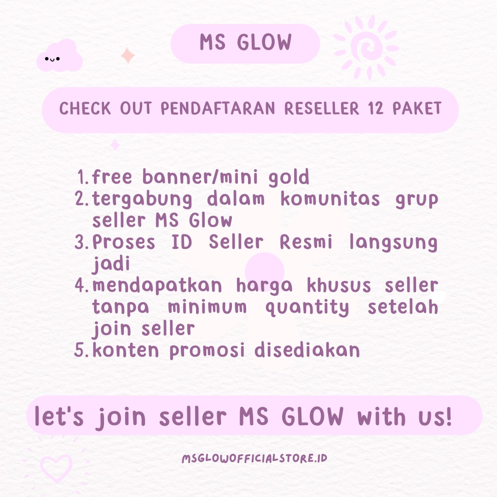 Jual DAFTAR RESELLER MS GLOW 12 PAKET | Shopee Indonesia