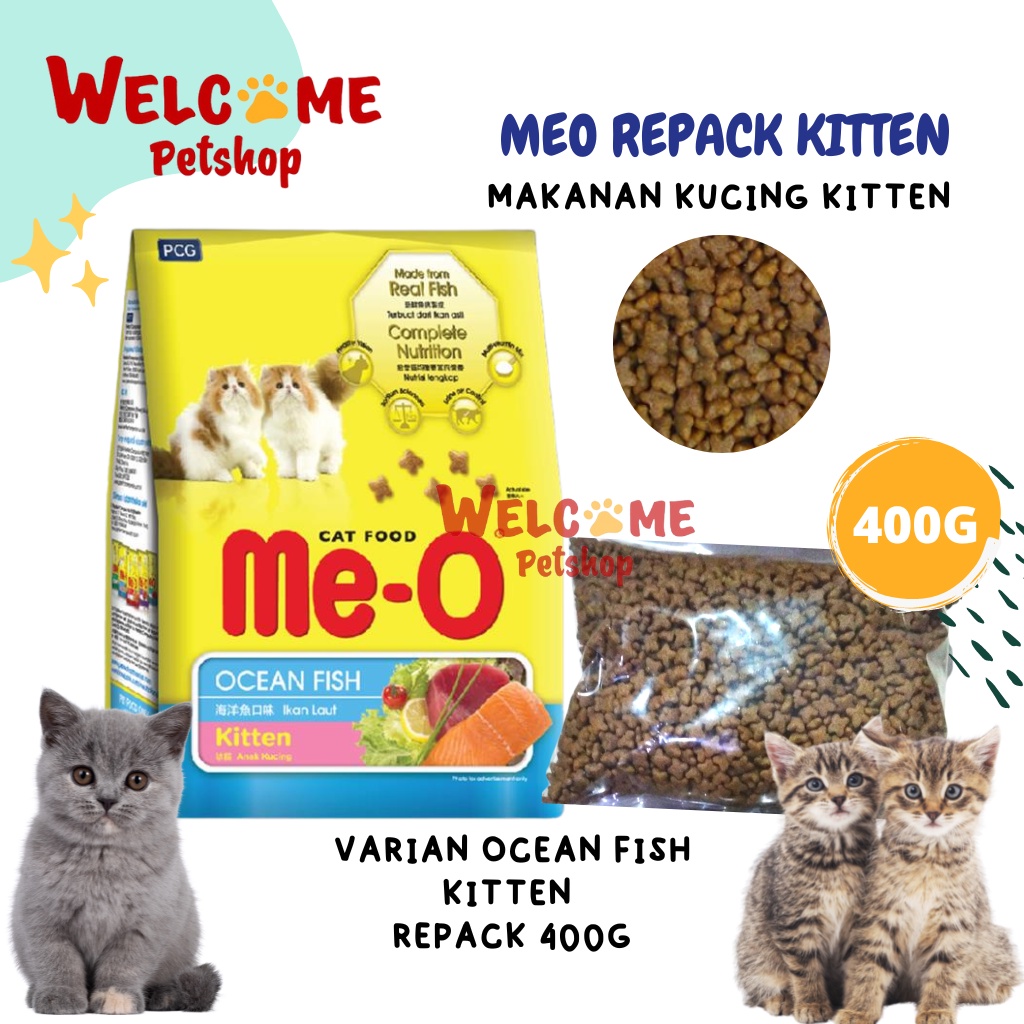 Jual Meo Repack 400g KITTEN Ocean Fish Makanan Anak Kucing Pakan Enak ...