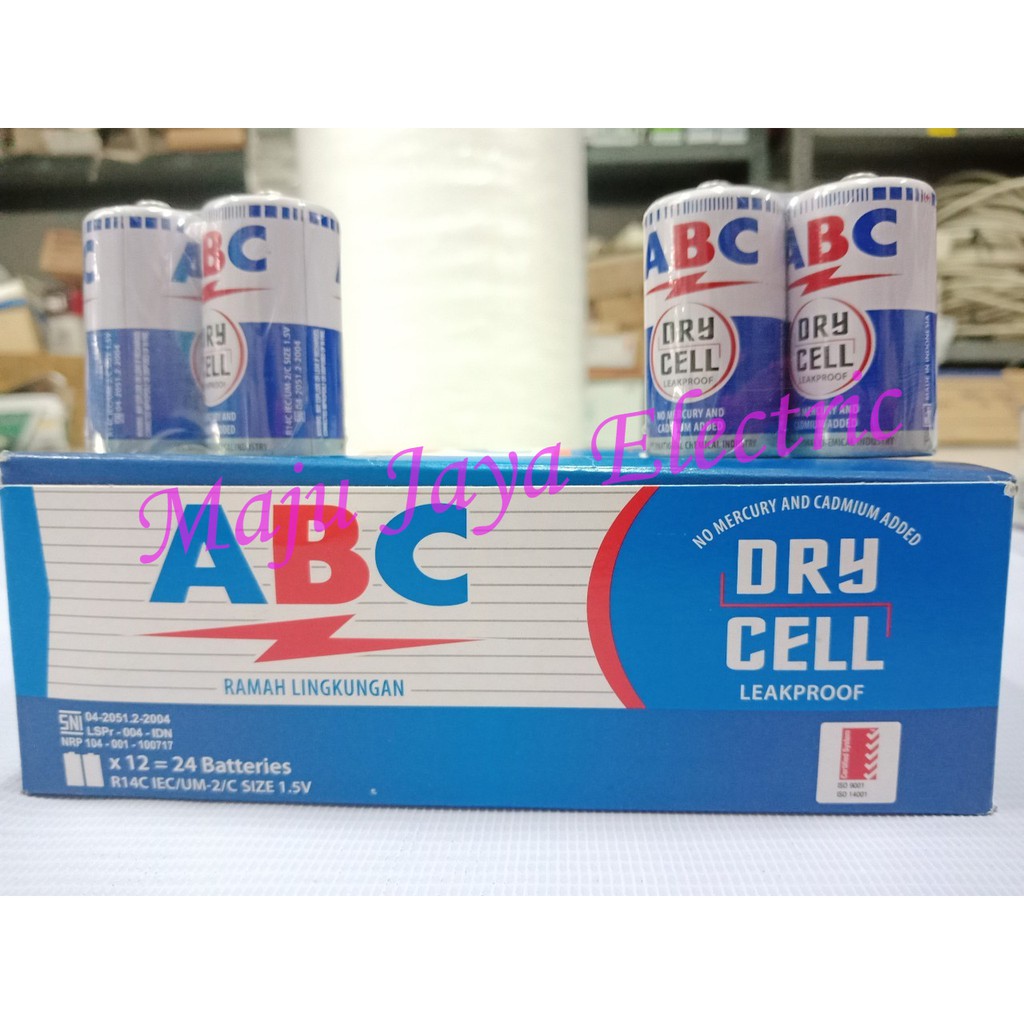 Jual Baterai ABC R14C Batere Tanggung Batre Sedang Biru R14 C 2 Pcs ...