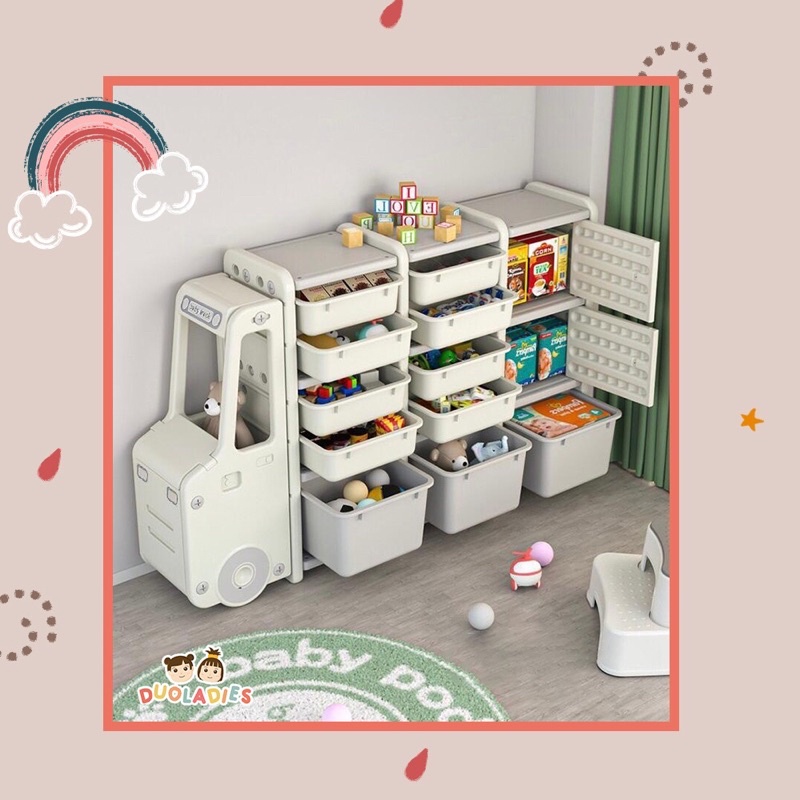 Jual DUO Bus storage rack/ rak penyimpanan mainan anak | Shopee Indonesia