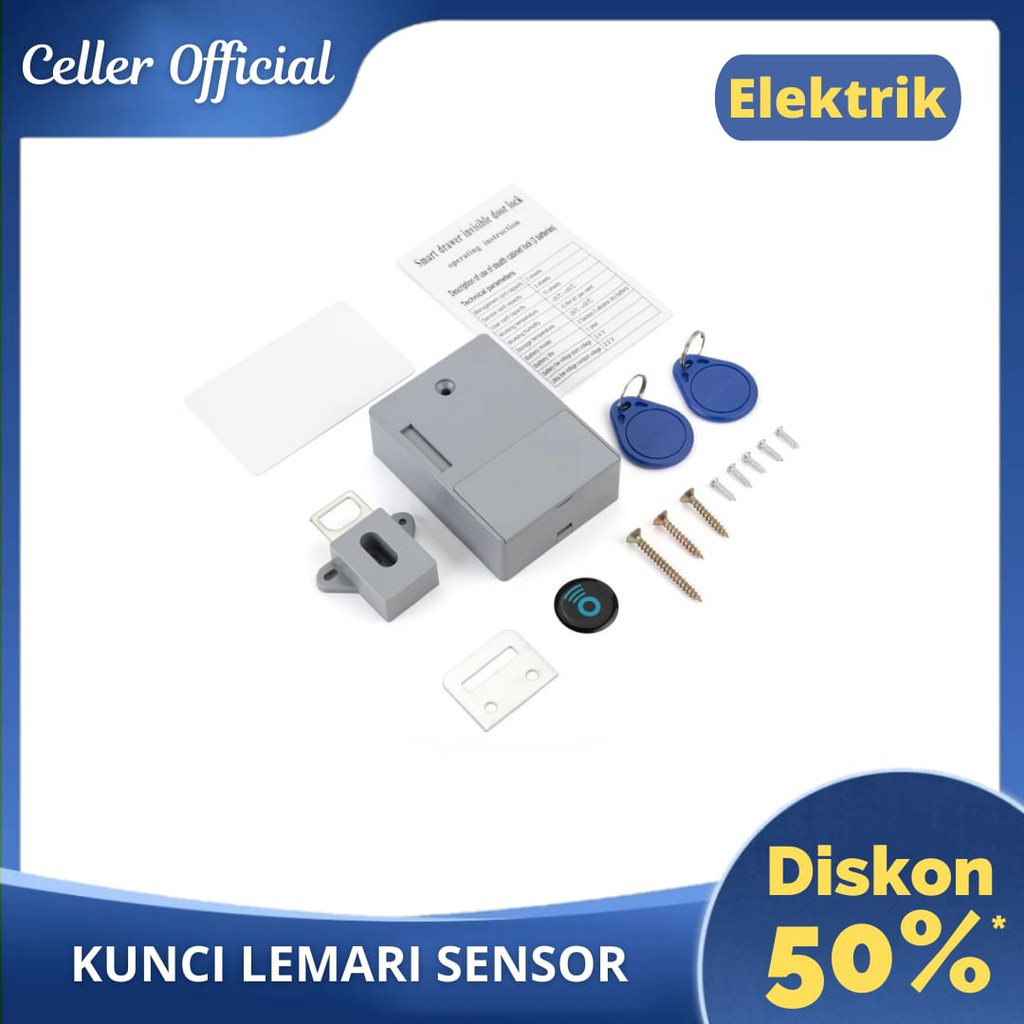 Jual Kunci Pintu Otomatis / Kunci Lemari Sensor / Kunci Pintu ID Card ...