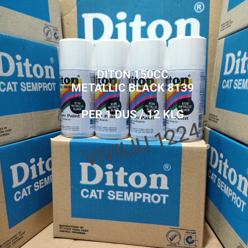 Jual Pilok Cat Diton Metallic Black 8139 Per 1 Dus / 12 klg Hitam ...