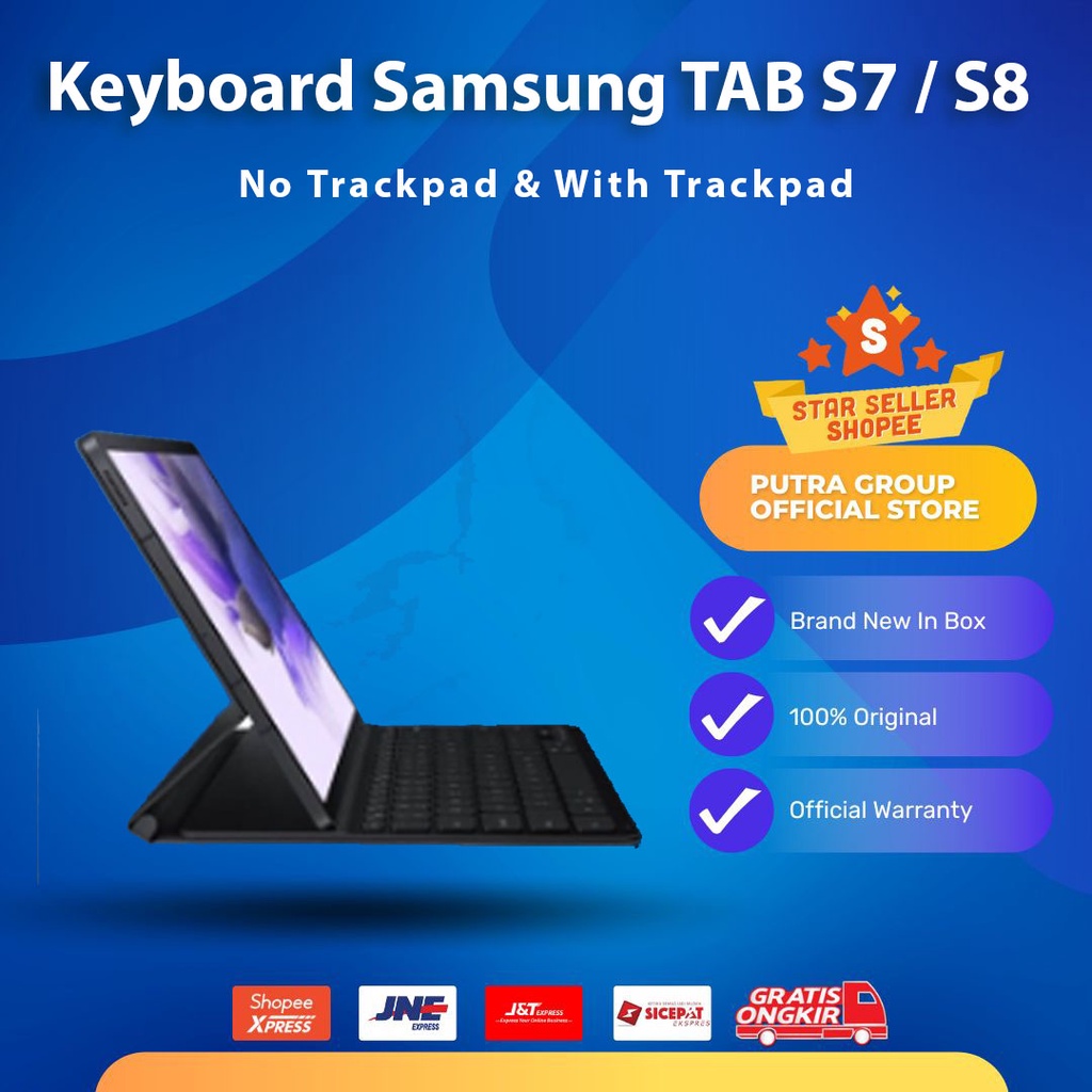 Jual (RESMI) Book Cover Keyboard Samsung Galaxy Tab S8 / S8 Plus / S8