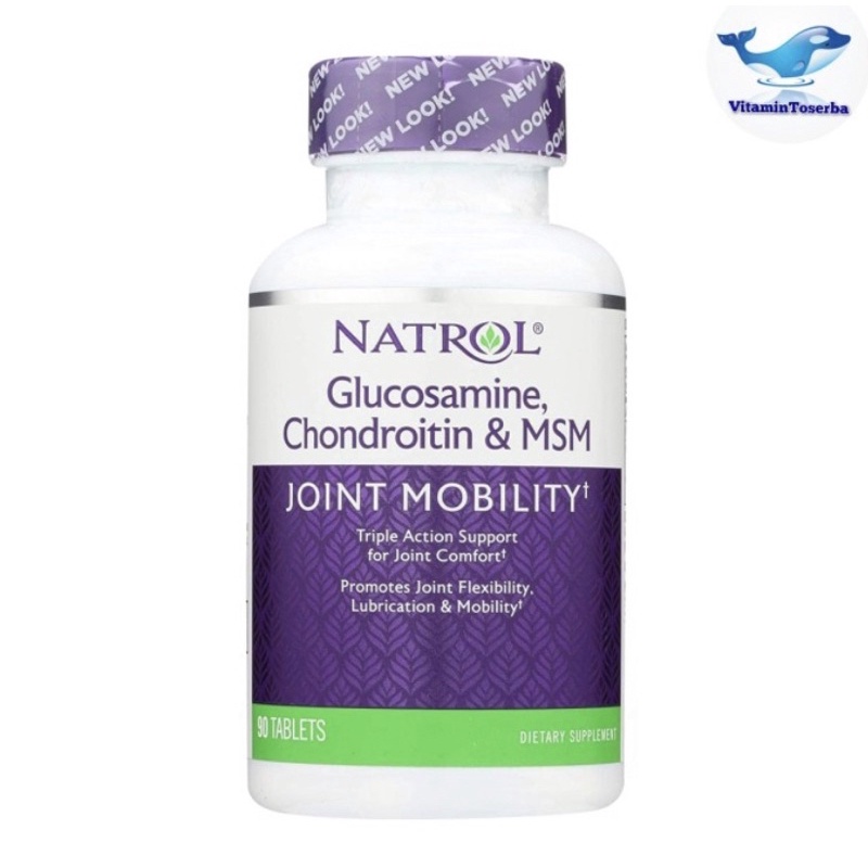 Jual Natrol Glucosamine Chondroitin MSM Joint Mobility 90 Tablets