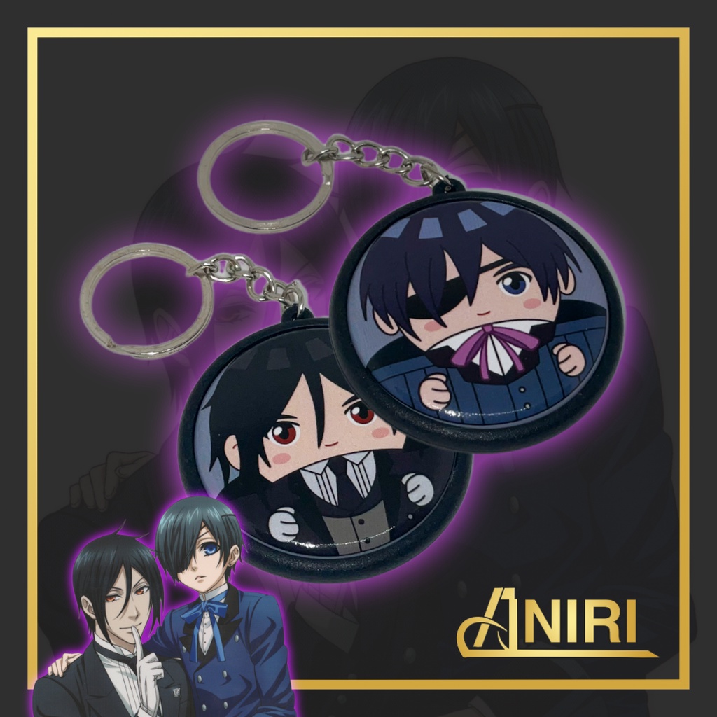 Jual Kuroshitsuji ( Black Butler ) Keychain Lingkaran Gambar 2 Sisi ...