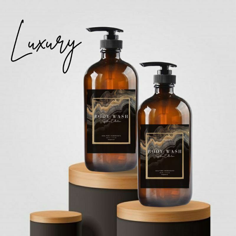 Jual Sticker Label Sabun Shampoo Aesthetic Luxury 8 x 10.5 cm | Shopee ...