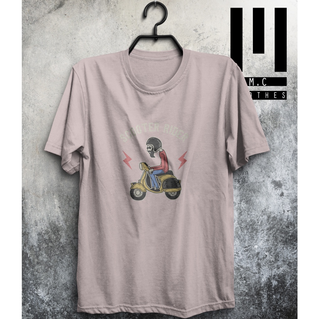 Jual Kaos baju distro vespa scooter rider tshirt motor bahan katun ...