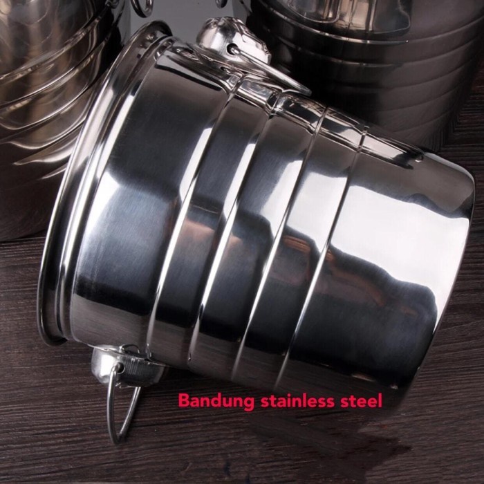 Jual ice bucket ember es batu wine bucket stainless steel 3L | Shopee ...