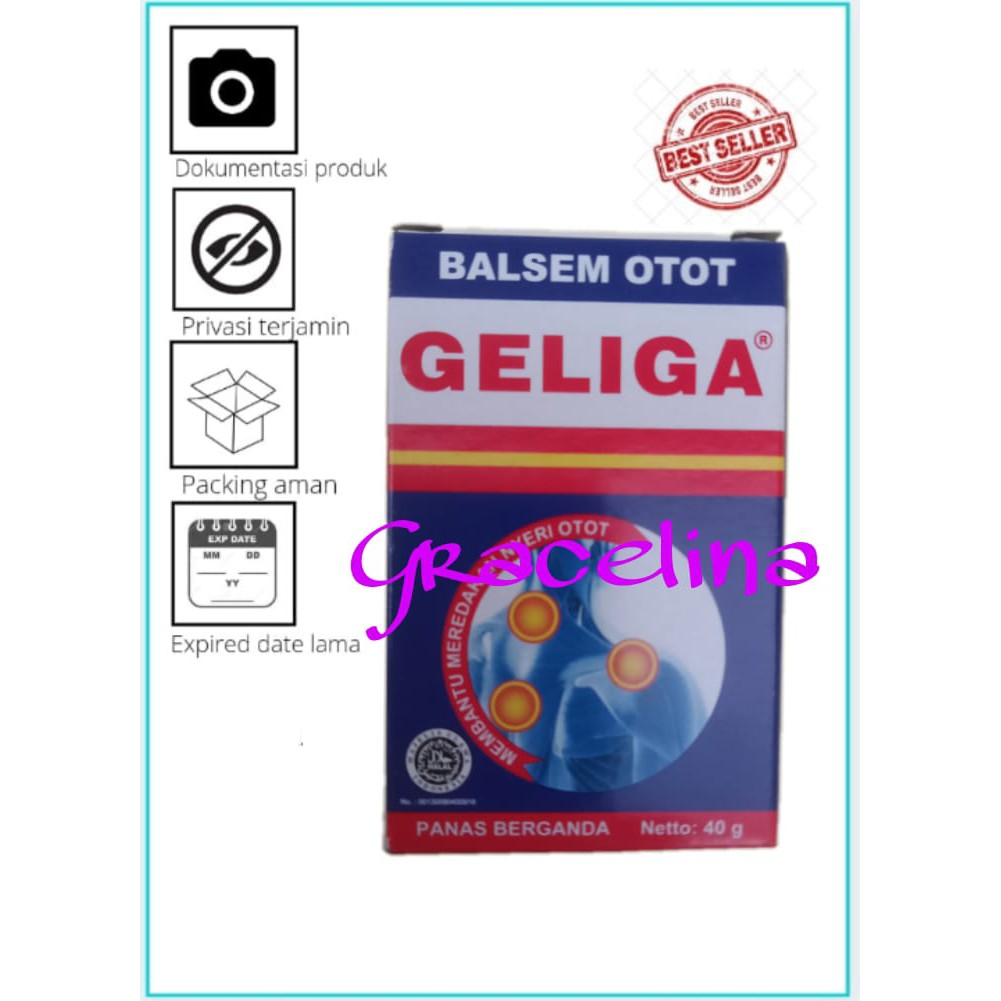 Jual Minyak dan balsem/ Balsem Otot Geliga 40 g/ Balsem untuk nyeri ...
