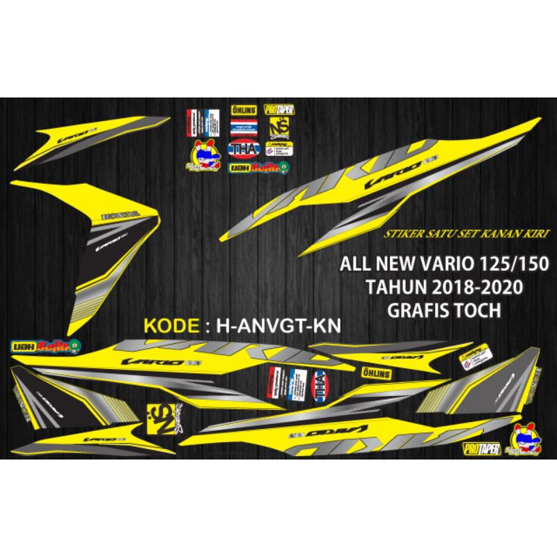 Jual STIKER STRIPING DECAL VARIASI ALL NEW VARIO 125CC / 150CC TAHUN