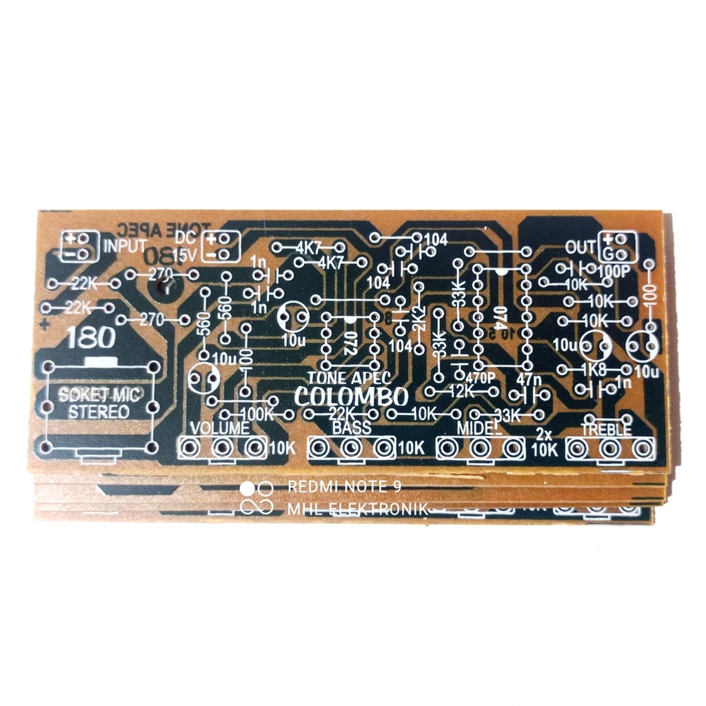 Jual PCB Tone Control MONO APEX APEC Input Balance 3way Soket TOA