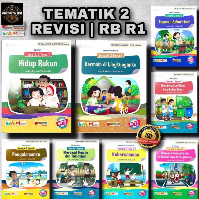 Jual Buku Tematik Sd Kelas 2 Tema 1 2 3 4 5 6 7 8 Akm Hots Platinum