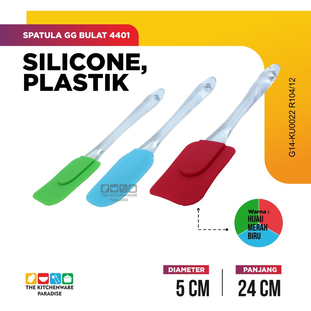 Jual SPATULA KUE BAHAN SILICONE BENTUK LONJONG 24 CM Shopee Indonesia