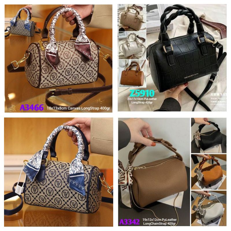 GIJ. 1kg3 BARREL SPEEDY BAG Tas Wanita SLING HAND BAG Tas Selempang Tangan Import Tas Fashion Korean Tas A3466 A3342 Z5910 LY SCARF MINI CROCO