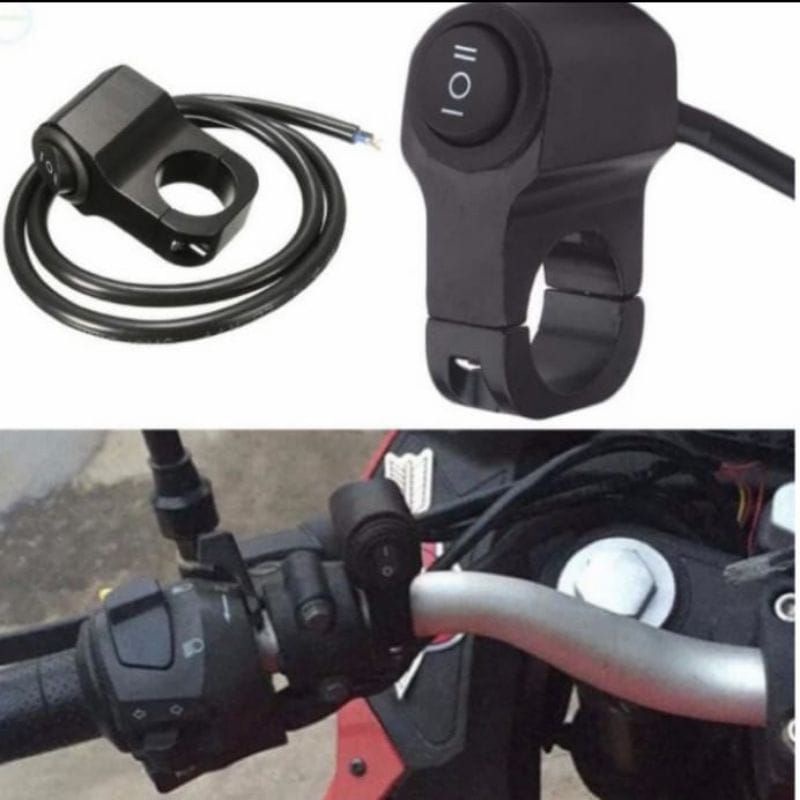 Jual saklar tombol on-off stang model bulat 3 click | Shopee Indonesia