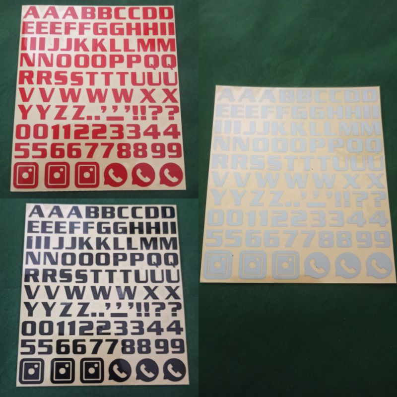 Jual Sticker Stiker Cutting ABJAD HURUF ANGKA ABCD | Shopee Indonesia