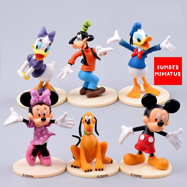 Jual Set Pajangan Figure / Topper Hiasan Kue Mickey Minnie Mouse Mk206 ...
